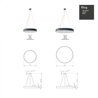 Светильник светодиодный Geometria ЭРА Ring SPO-132-W-40K-088 88Вт 4000К 6000Лм IP40 800*800*80 белый подвесной'