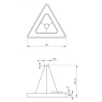 Светильник светодиодный Geometria ЭРА Delta SPO-154-B-40K-042 42Вт 4000К 2300Лм IP40 800*800*80 черный подвесной'