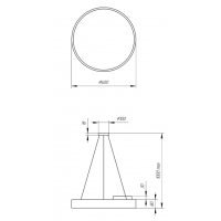 Светильник светодиодный Geometria ЭРА Ring SPO-131-B-40K-045 45Вт 4000К 4000Лм IP40 600*600*80 черный подвесной'