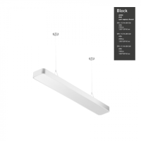 Светильник светодиодный Geometria ЭРА Block SPO-111-W-40K-060 60Вт 4000К 7200Лм IP40 1200*300*60 белый подвесной'