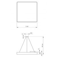 Светильник светодиодный Geometria ЭРА Quadro SPO-164-B-40K-110 110Вт 4000К 17300Лм IP40 800х800х80 мм черный подвесной'