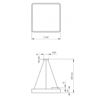 Светильник светодиодный Geometria ЭРА Quadro SPO-163-B-40K-050 50Вт 4000К 3700Лм IP40 600*600*80 черный подвесной'