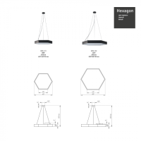 Светильник светодиодный Geometria ЭРА Hexagon SPO-121-B-40K-038 38Вт 4000К 4000Лм IP40 600*600*80 черный подвесной'