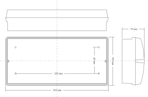 LED светильник SVT-OFF-EM-6W-3h-IP65-настенный (Без пиктограммы)'